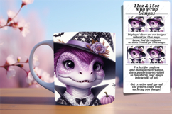 ELEGANT PNG for 15oz Mug Wrap , Halloween Dino Product Image 1