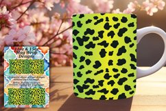 Vibrant Glitter Leopard Mug Wrap 11oz/15oz Patterns Product Image 1
