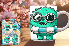 ELEGANT PNG for 15oz Mug Wrap , Monster Product Image 1