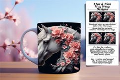 Unique 15oz Mug Wrap Png Design , Horse Product Image 1