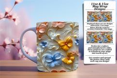 ARTISTIC PNG for 11oz Mug Wrap , 3D Flower Product Image 1