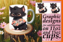 Sweet Spring Cat Sublimation Wrap - Vibrant Watercolor Desig Product Image 1