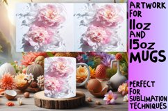 Lily Dream: Floral Water Design Mug Wrap 11oz 15oz Product Image 1