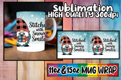 Pure joy sublimation mug wrap, Holiday Gnome Product Image 1