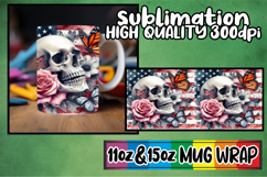 Cozy moments sublimation print wrap, Skull USA Product Image 1