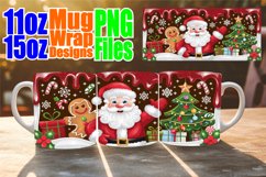 Delightful sips 11oz 15oz mug wrap, Santa Product Image 1