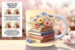 Cute 15oz Mug Wrap Png Artwork , Books Product Image 1