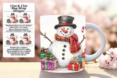 Festive Watercolor Mug Wrap for 11oz 15oz Product Image 1