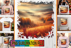 Elegant TOTE BAG Designs PNG, Autumn Product Image 1