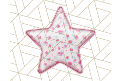Cute Puffy Star Clipart PNG, 3D Glossy Pastel Stars Clip Art Product Image 3