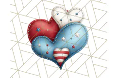 Patriotic Scandinavian Rainbow Clipart PNG, 4th Of July Png Product Image 3