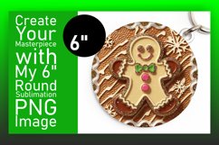 Gorgeous Circle Design Keychain PNG , 3D Xmas Product Image 1