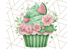 Paper Cupcake Clipart Layered Paper Scrapbook Collage Png Product Image 3