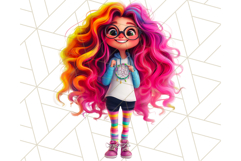 Teen Girl Clipart PNG, Fun Character Illustration Product Image 3