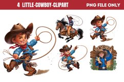 Little Cowboy Clipart PNG Product Image 1