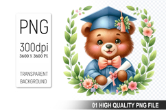 Graduation Animals Clipart PNG Bundle, High Quality PNG File Product Image 2