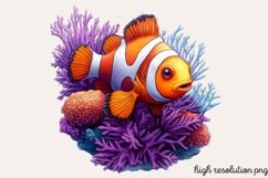 Summer Sea Animals Clipart Bundle PNG Product Image 10