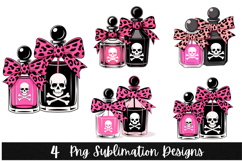 4 Halloween potion bottles Clipart PNG | Spooky Season Png Product Image 1