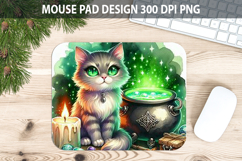 Watercolor Cat Mouse Pad Sublimation - Animal PNG Product Image 1