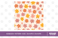 Retro Flowers Seamless Pattern Bundle Floral Png Sublimation Product Image 3