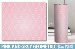 Pink and Grey Geometric Papers Tumbler Wrap Product Image 1