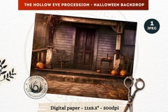 Gothic Halloween background - Hollow Eve Procession Backdrop Product Image 1
