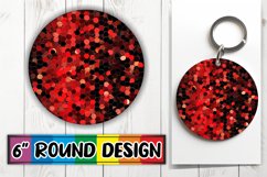 Sparkly Glitter Pattern Round Design Sublimation Product Image 1