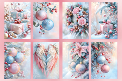 A4 size Pastel Christmas Digital Papers, DIY Card Making Product Image 7