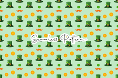 St Patrick Fun Seamless Pattern Set - Leprechaun &amp; Clovers Product Image 5