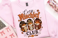 Cozy Mischief Club PNG Sublimation Design - Cute Autumn Fox Product Image 5