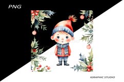 Winter Png, Christmas Boy Clipart, Folk Christmas Png Product Image 1
