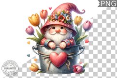 Spring Gnome Sublimation - Clipart PNG Design Product Image 1