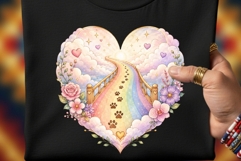 Rainbow Bridge Heart Clipart | 15 PNG Pet Memorial Hearts Product Image 2