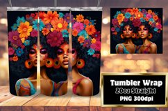 3D Portrait of Elegance Afro Tumbler 20oz Product Image 1