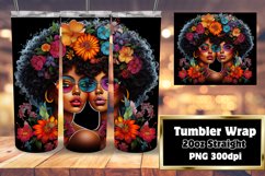 Melanin Rich 3D Afro Portrait Wrap 20oz Product Image 1