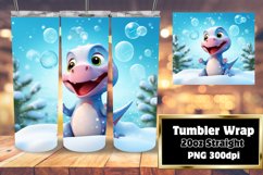 3D Dinosaur Xmas ANIMAL Charm Tumbler 20oz Product Image 1