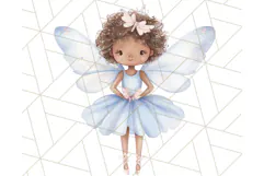 Pastel Blue Fairy Garden Clipart, Enchanted Cottagecore Png Product Image 3