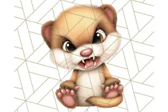 Adorable Angry Animals Clipart PNG, Cute Moody Faces Png Product Image 3