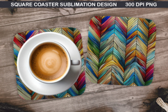 Christmas Coaster Sublimation, Christmas Coaster PNG Design Product Image 1