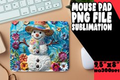 Christmas in July Snowman Mouse Pad - Winter Magic Product Image 1