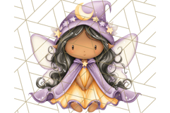Halloween Fairy Clipart PNG, Spooky Cute Character Art Product Image 3