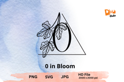 Elegant Emblem Monogram - Botanical Letter SVG | JPG | PNG Product Image 1