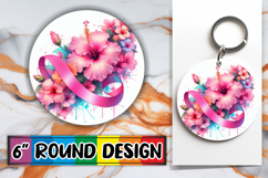 Joyful Round Keychain Magic PNG, Flowers Product Image 1