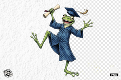 Whimsical Graduation Frogs PNG Clipart Product Image 1