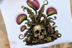 Gothic Venus Flytrap Clipart PNG, Dark Botanical Carnivorous Product Image 4