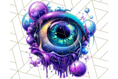 Spooky Halloween Eye PNG, Cute Eyeballs Halloween Clipart Product Image 3