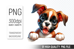 Funny Baby Dog Clipart PNG, Sublimation Dog Design Product Image 1
