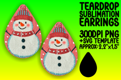 Vibrant Teardrop Design PNG for Creative Projects , Snowman Product Image 1