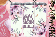 Happy hearts 20oz tumbler wrap, Flower Quote Product Image 1