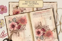 Vintage Ephemera, Floral Junk Journal, Shabby Shic Decor Product Image 4